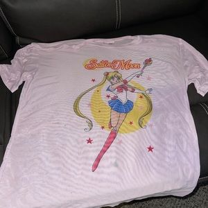 Sailor moon pink mesh T-shirt